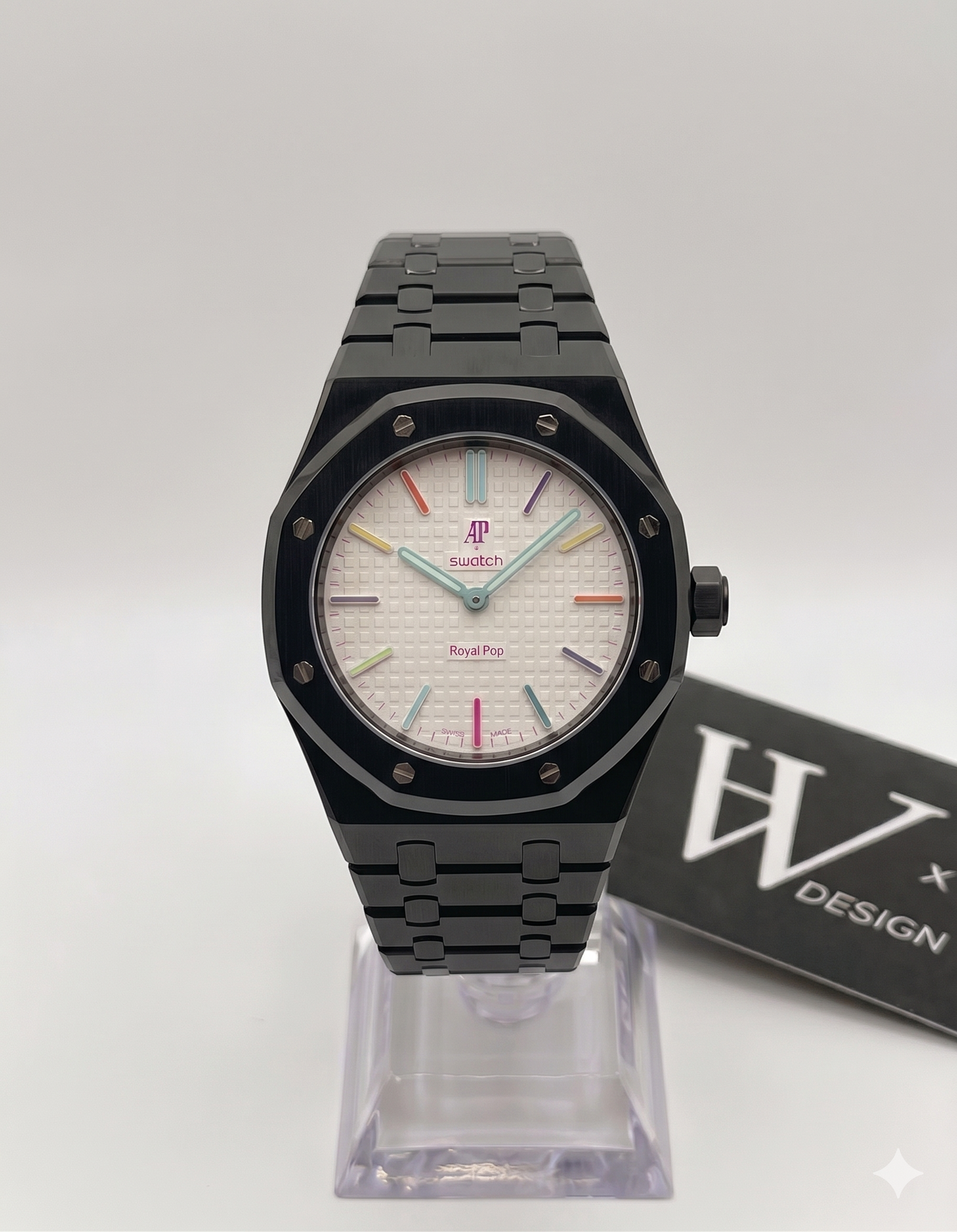 AP x Swatch Royal Pop Huit Blanc mod by HW Design