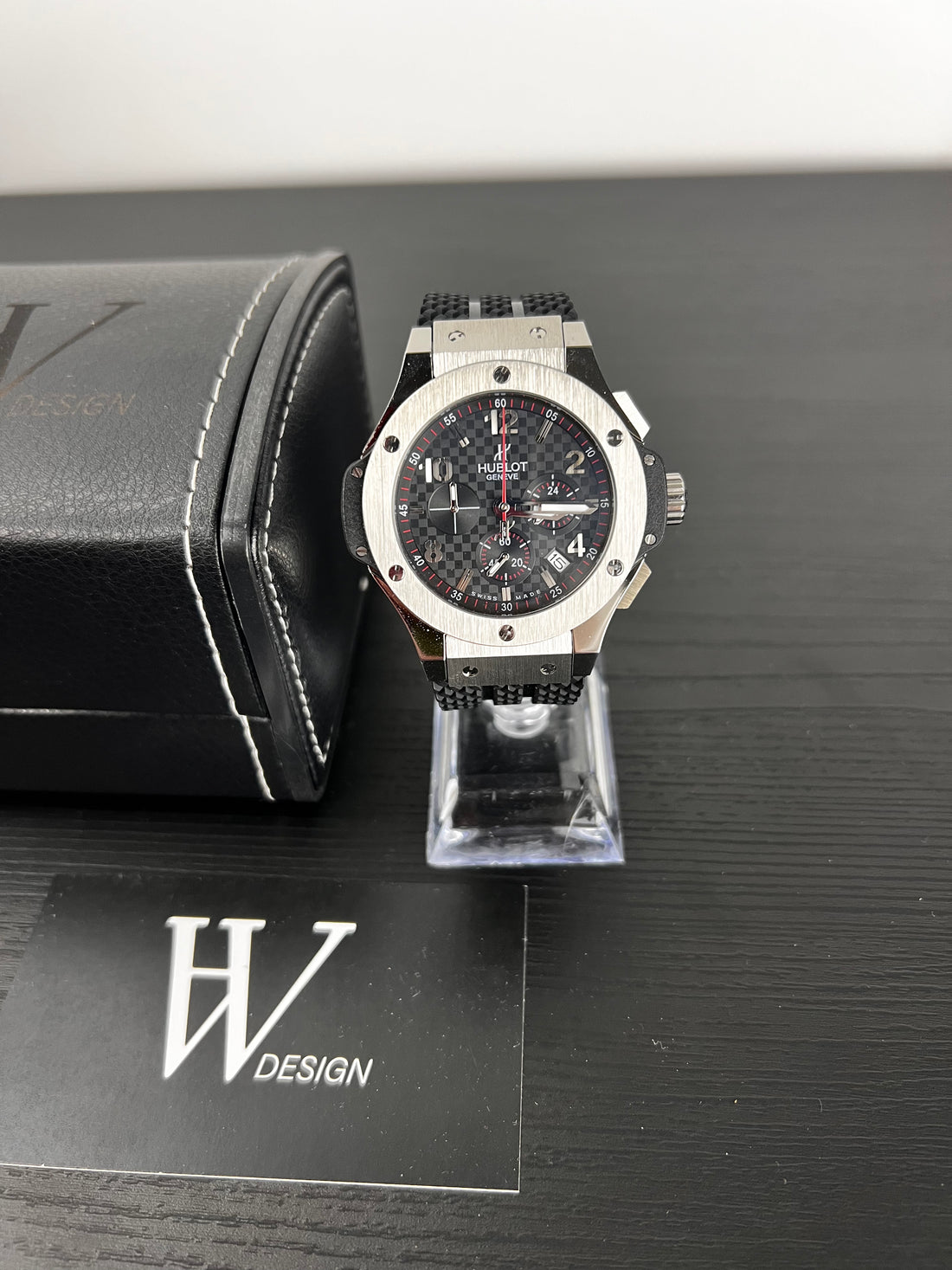 Hubleiko Big Bang 20 aniversario de HW Design, cronógrafo de 45 mm con caja de acero 904L y cristal de zafiro
