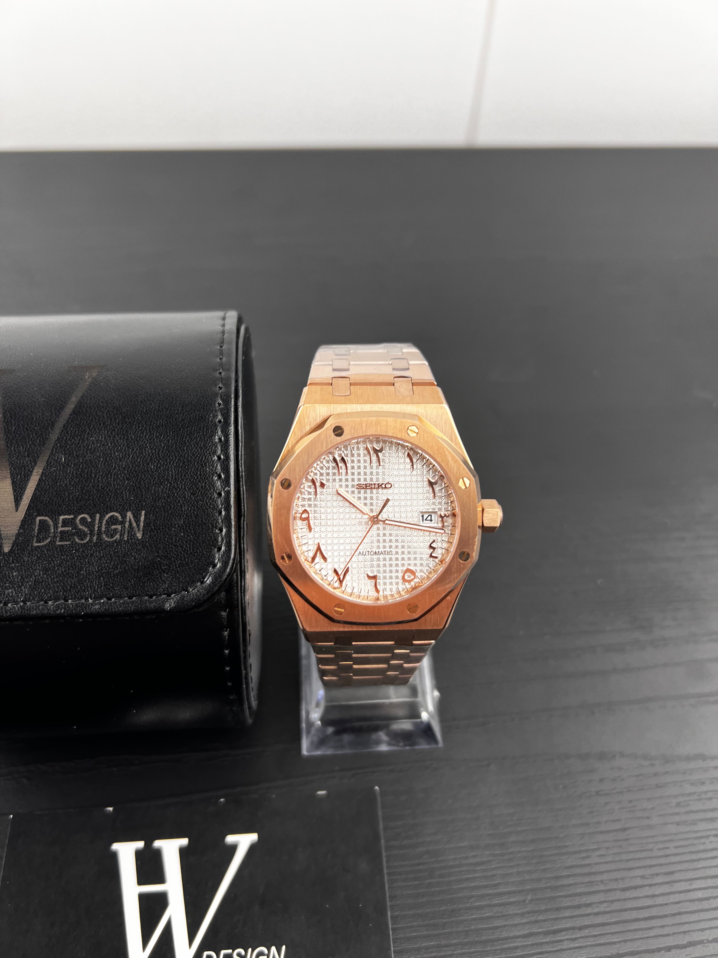 Royal Seikoak Arabic White Rose Gold | HW Design