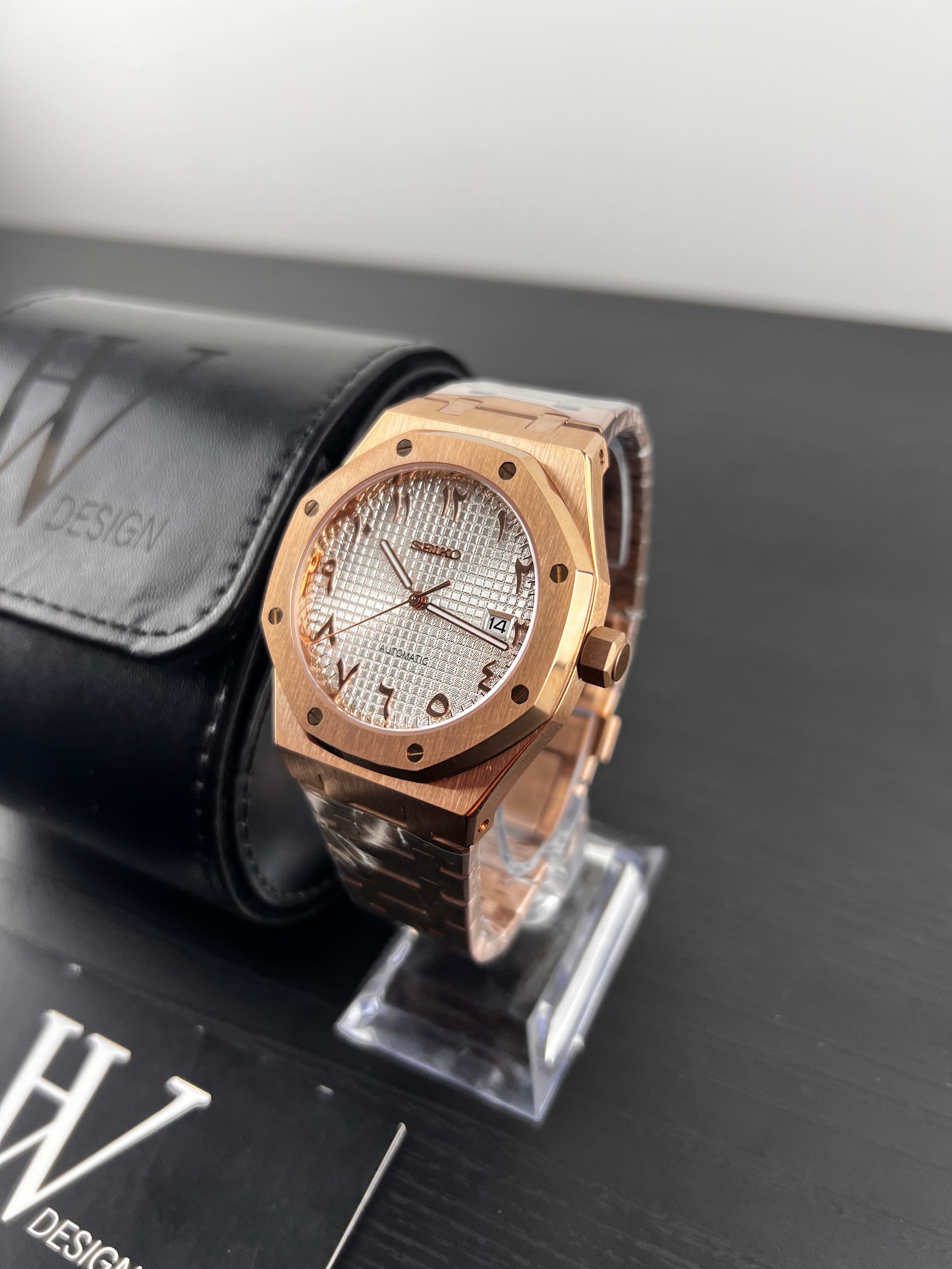 Royal Seikoak Arabic White Rose Gold | HW Design
