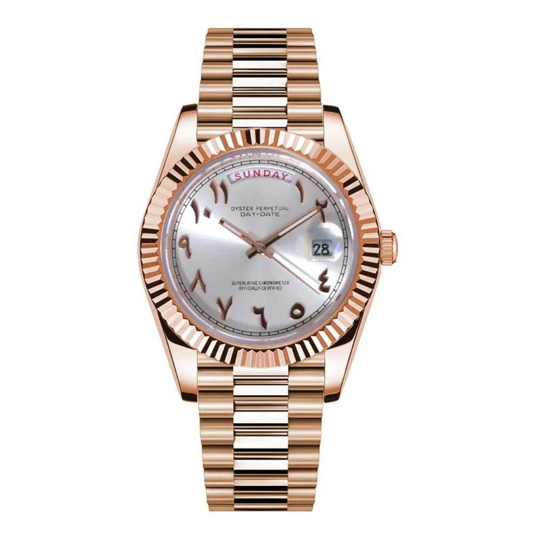Dateko Daydate Arabic Rose White | HW Design