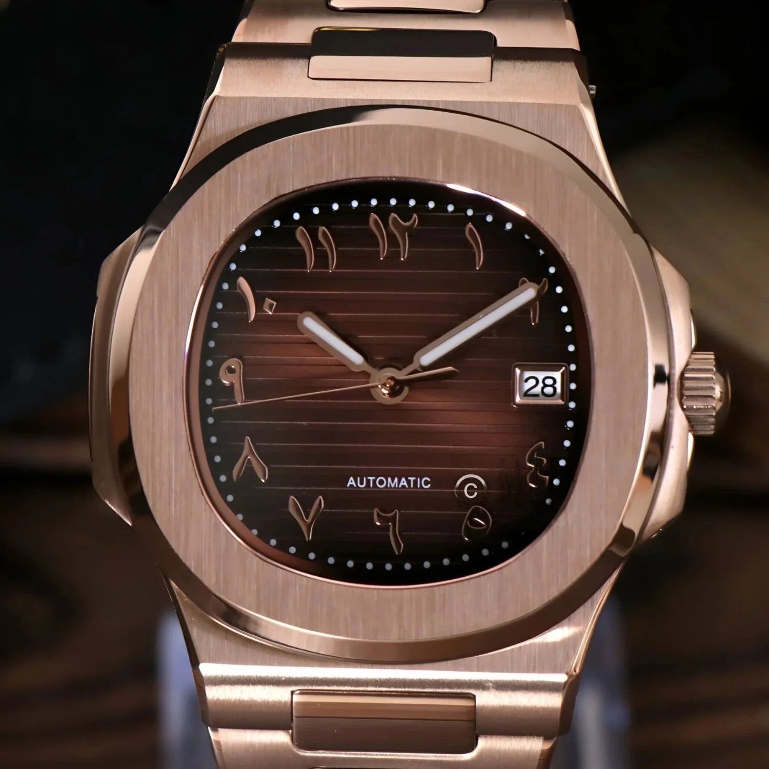 Nautiko Arabic Rose Gold Chocolate | HW Design