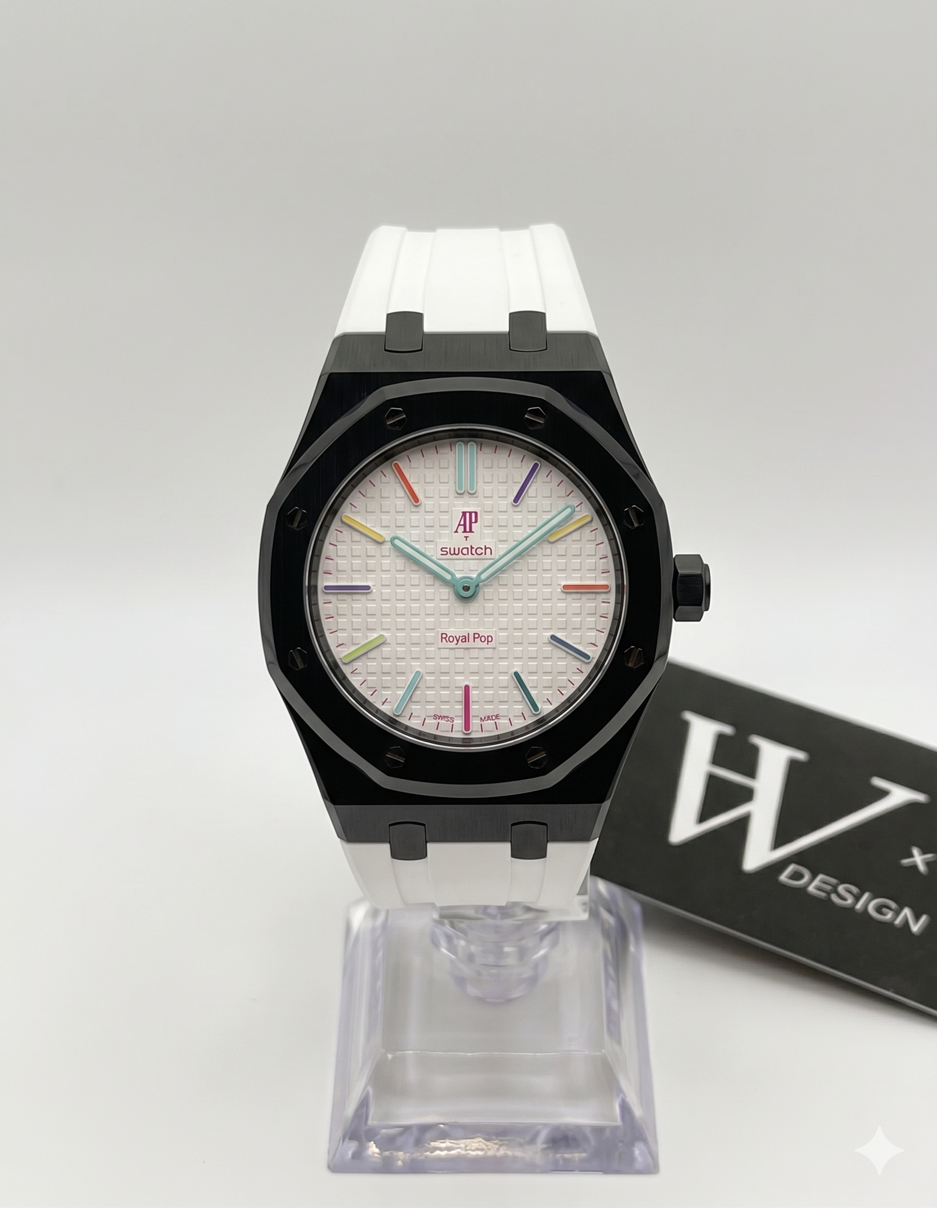 AP x Swatch Royal Pop Huit Blanc mod by HW Design