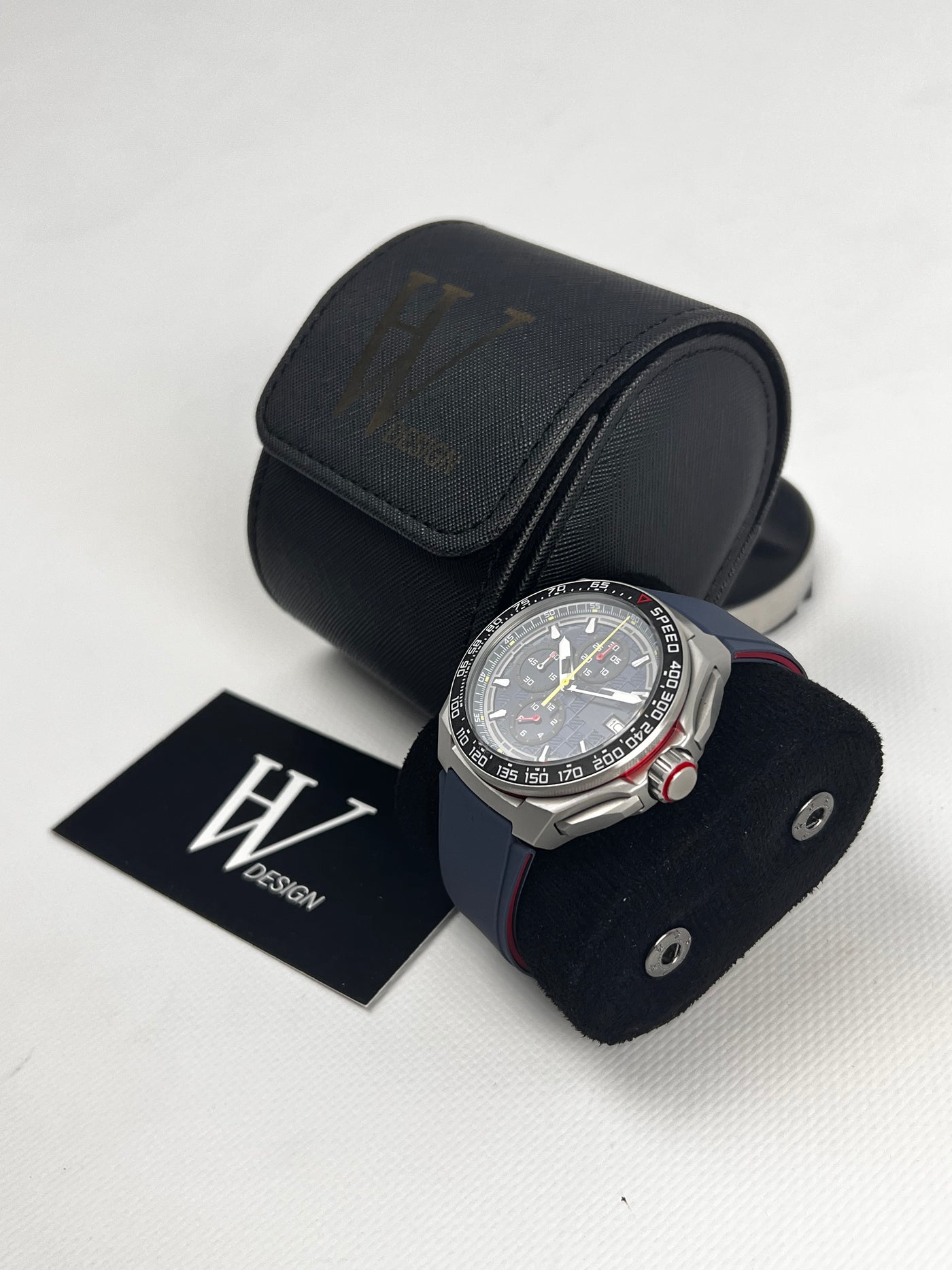 Tag Heuko Formula 1 chronograph Oracle x Red Bull Racing de HW Design, cronógrafo deportivo de 42 mm con caja de acero 316L y cristal de zafiro
