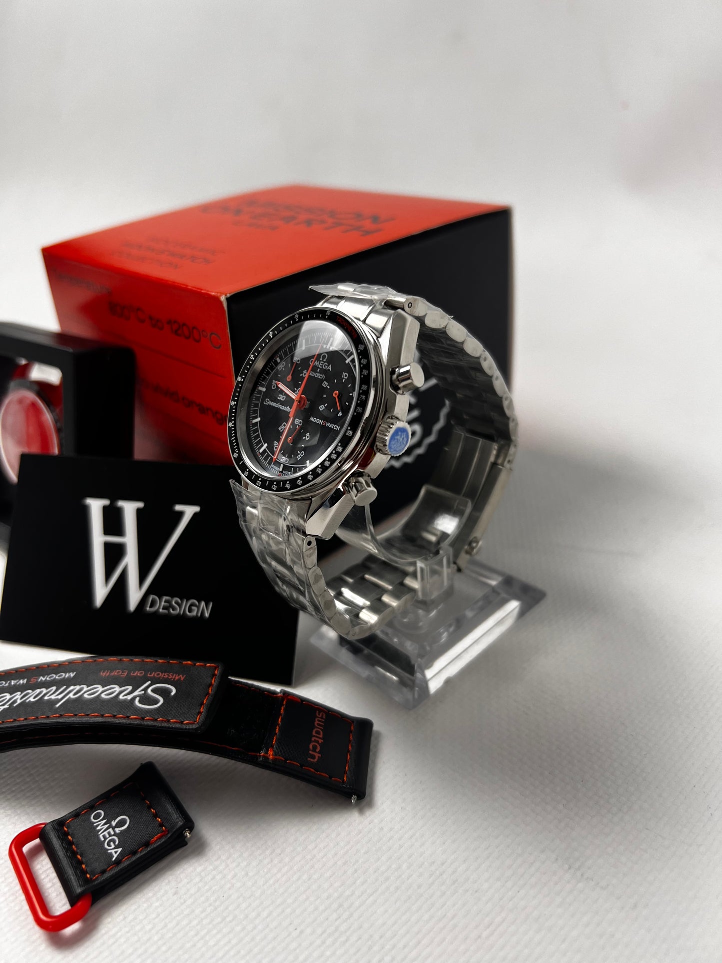 Omega x Swatch Mission to Earth Lava Steel mod by HW Design