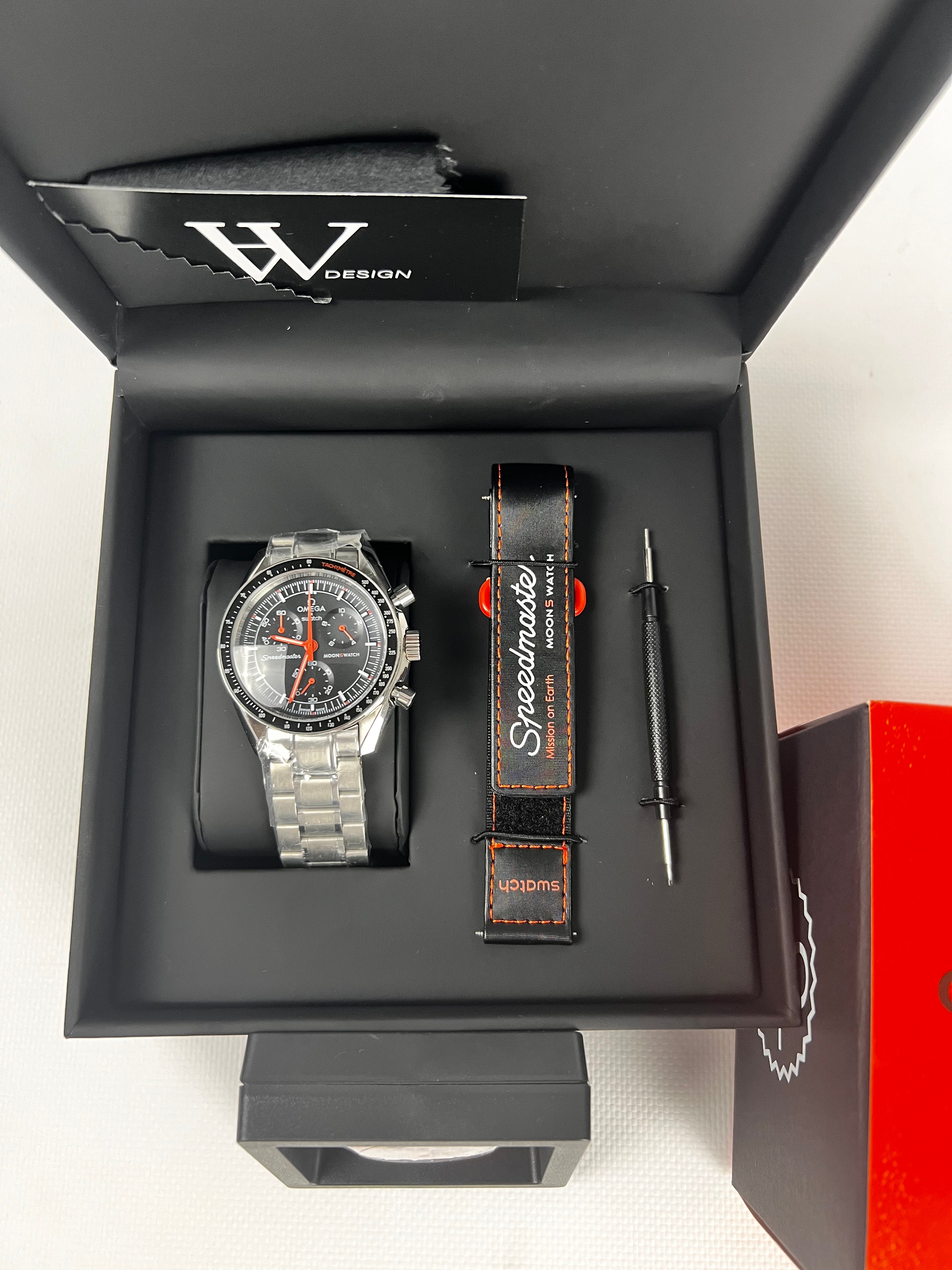 Omega x Swatch Mission to Earth Lava Steel mod by HW Design