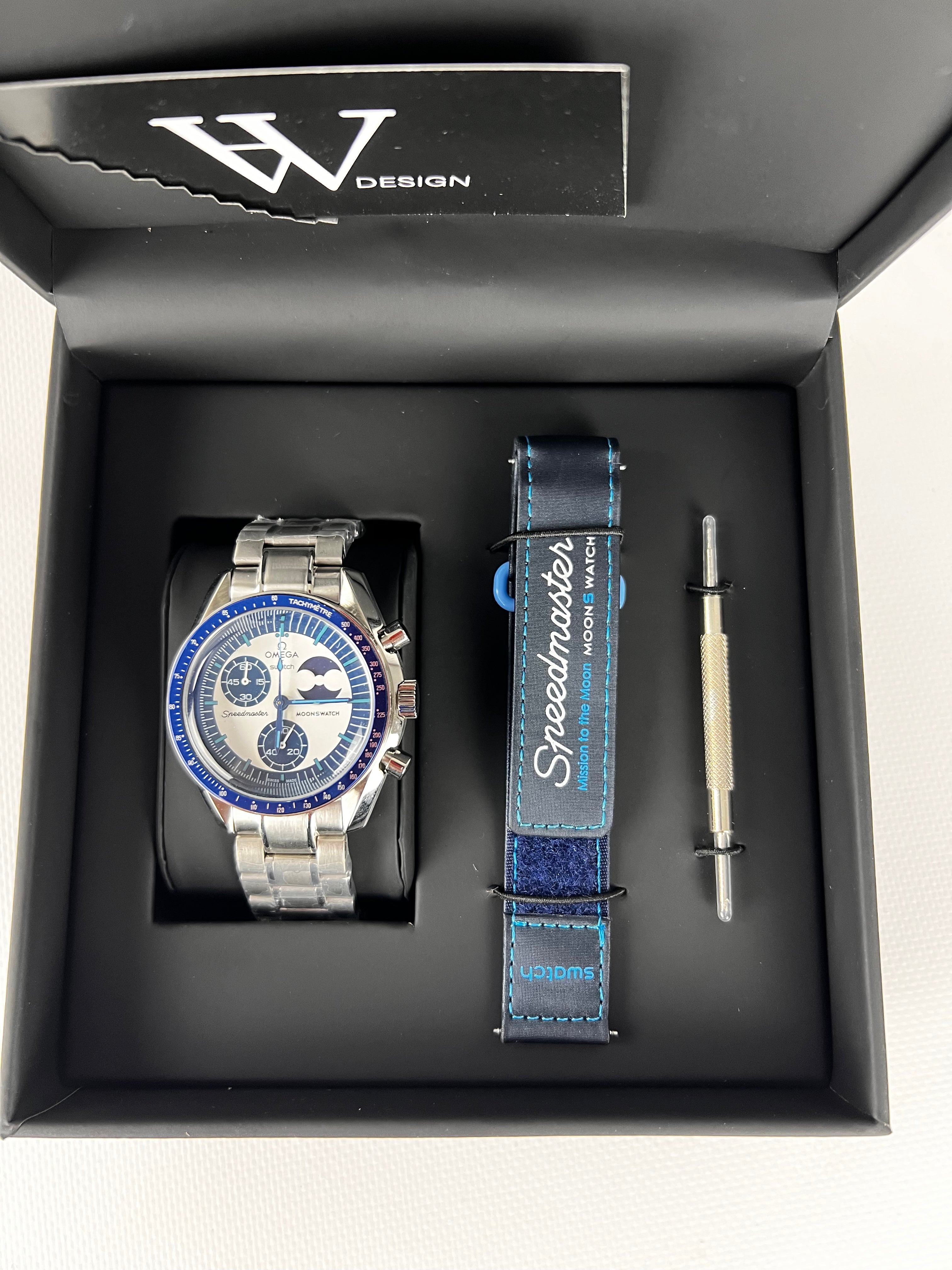 Omega x Swatch Mission to The Super Blue MoonPhase Steel mod by HW Design