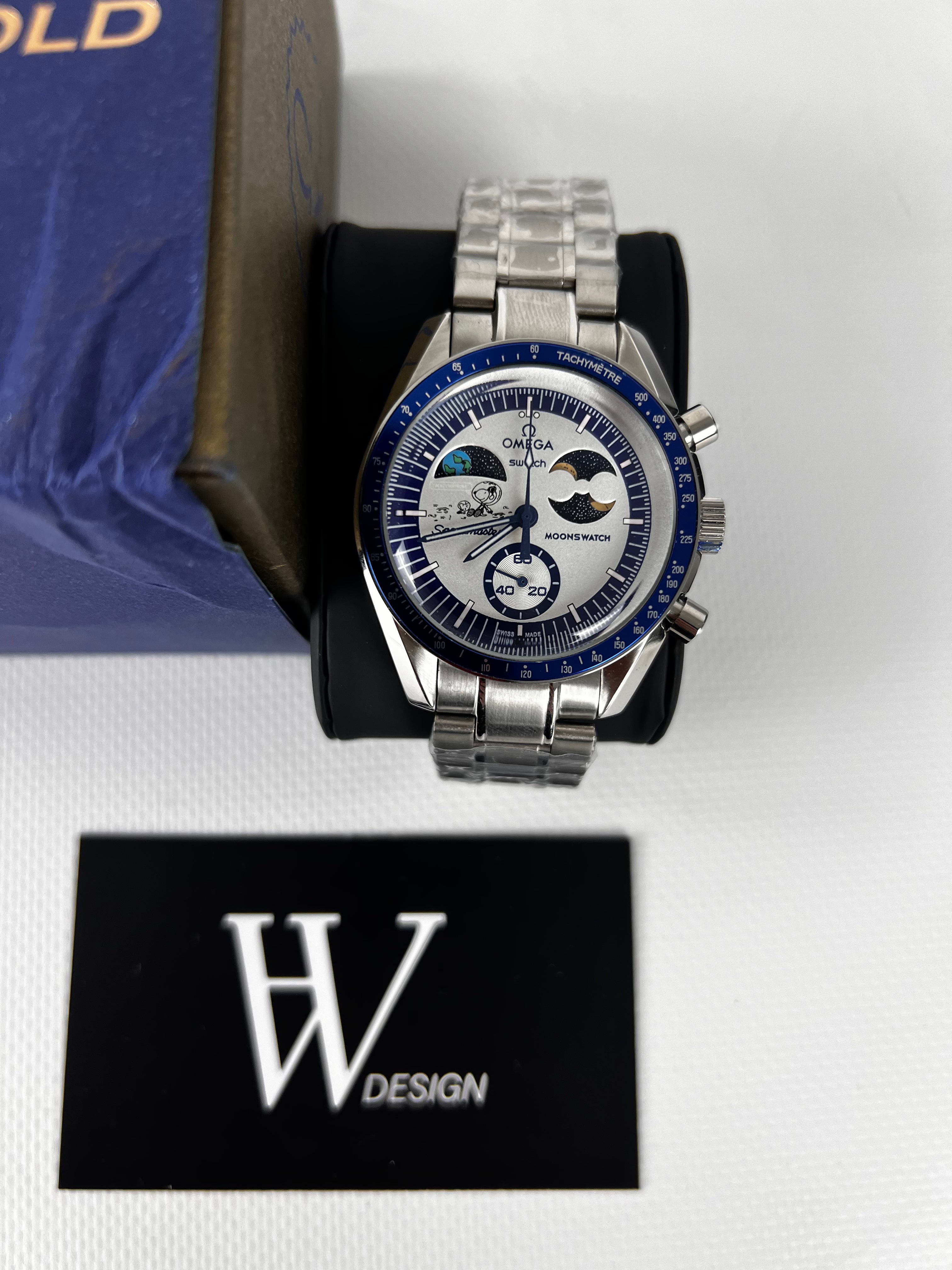 Omega x Swatch Mission to EarthPhase Snoopy Moonshine Gold mod by HW Design