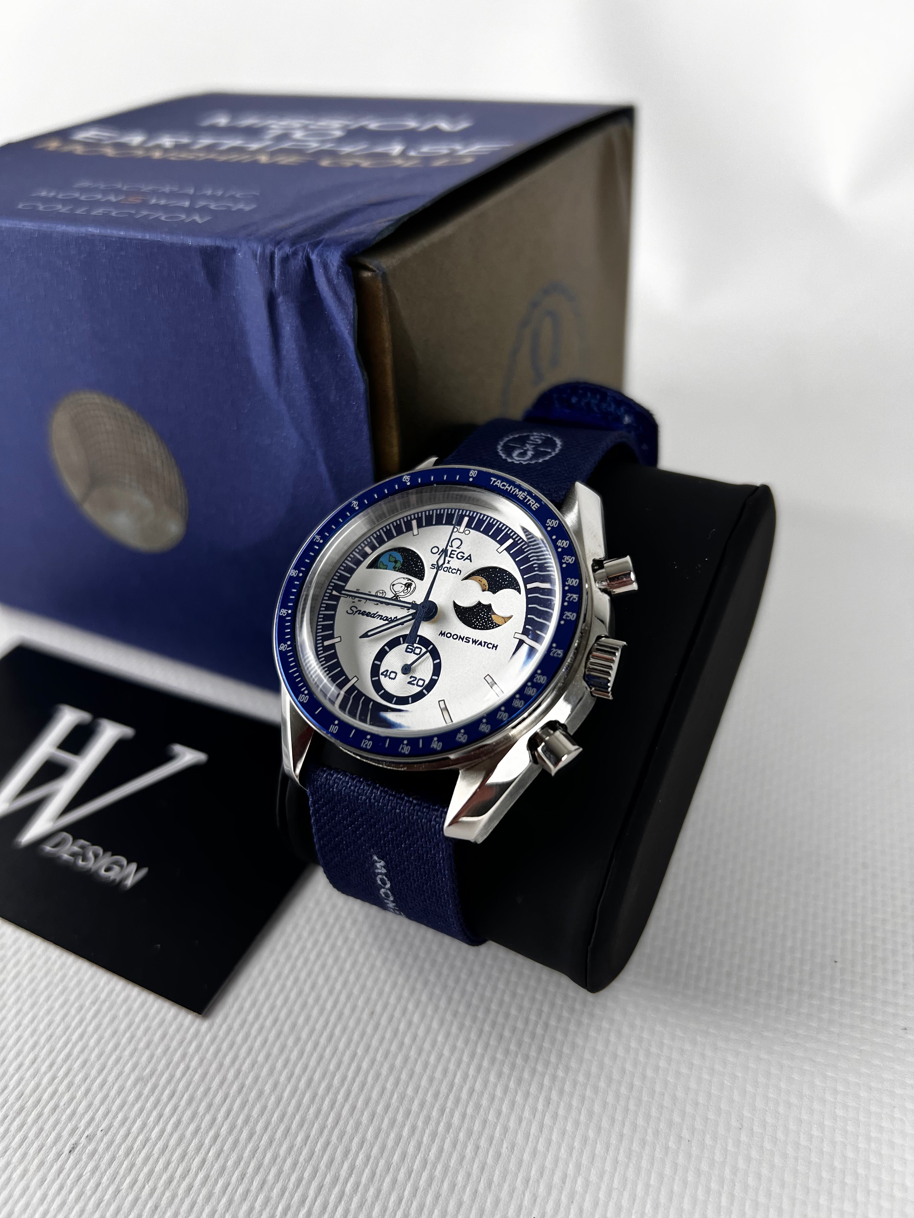 Omega x Swatch Mission to EarthPhase Snoopy Moonshine Gold mod by HW Design