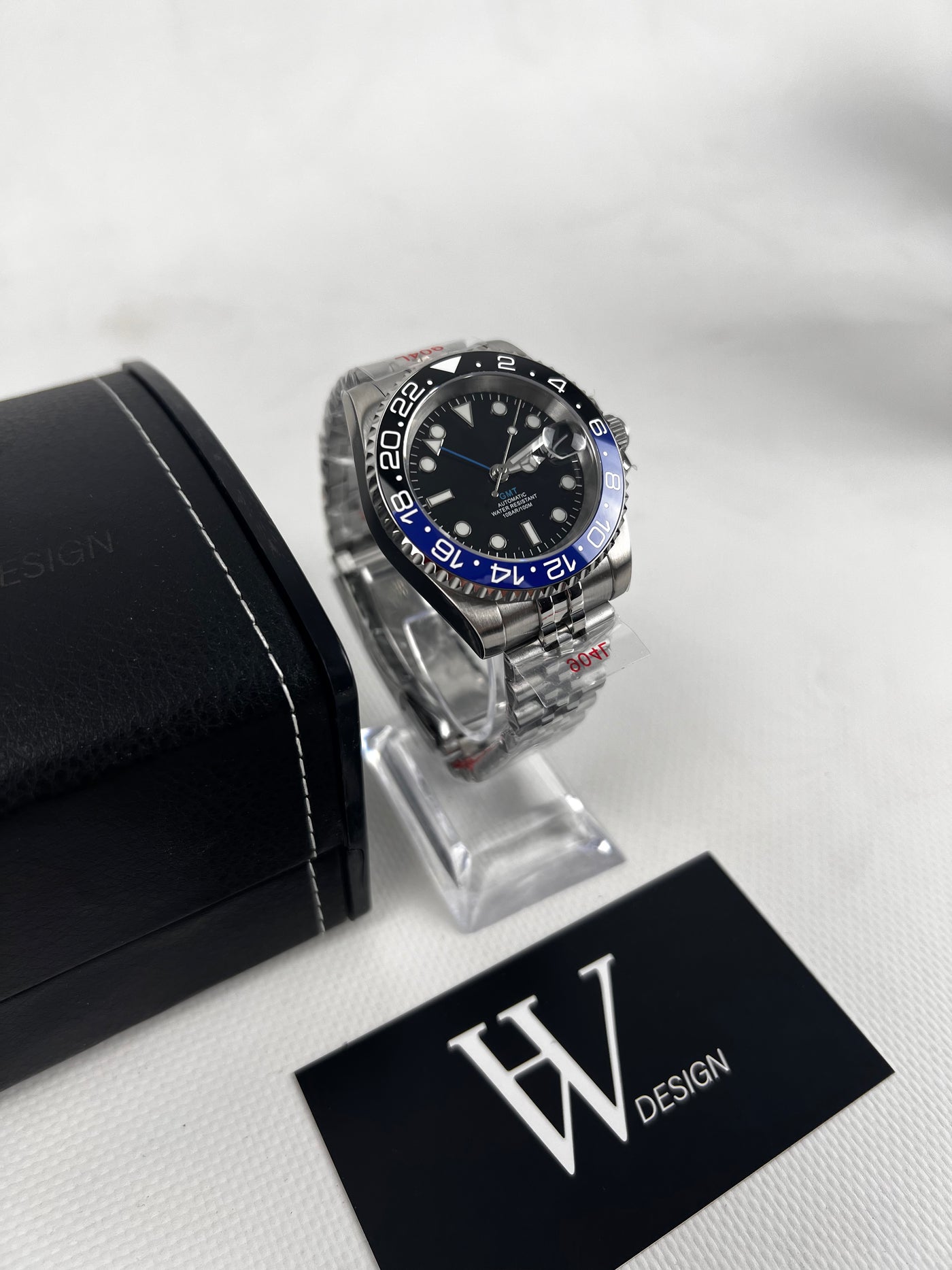Seikmariner GMT Master Batgirl de HW Design, reloj diver GMT de 40 mm con esfera azul, caja de acero 904L y cristal de zafiro