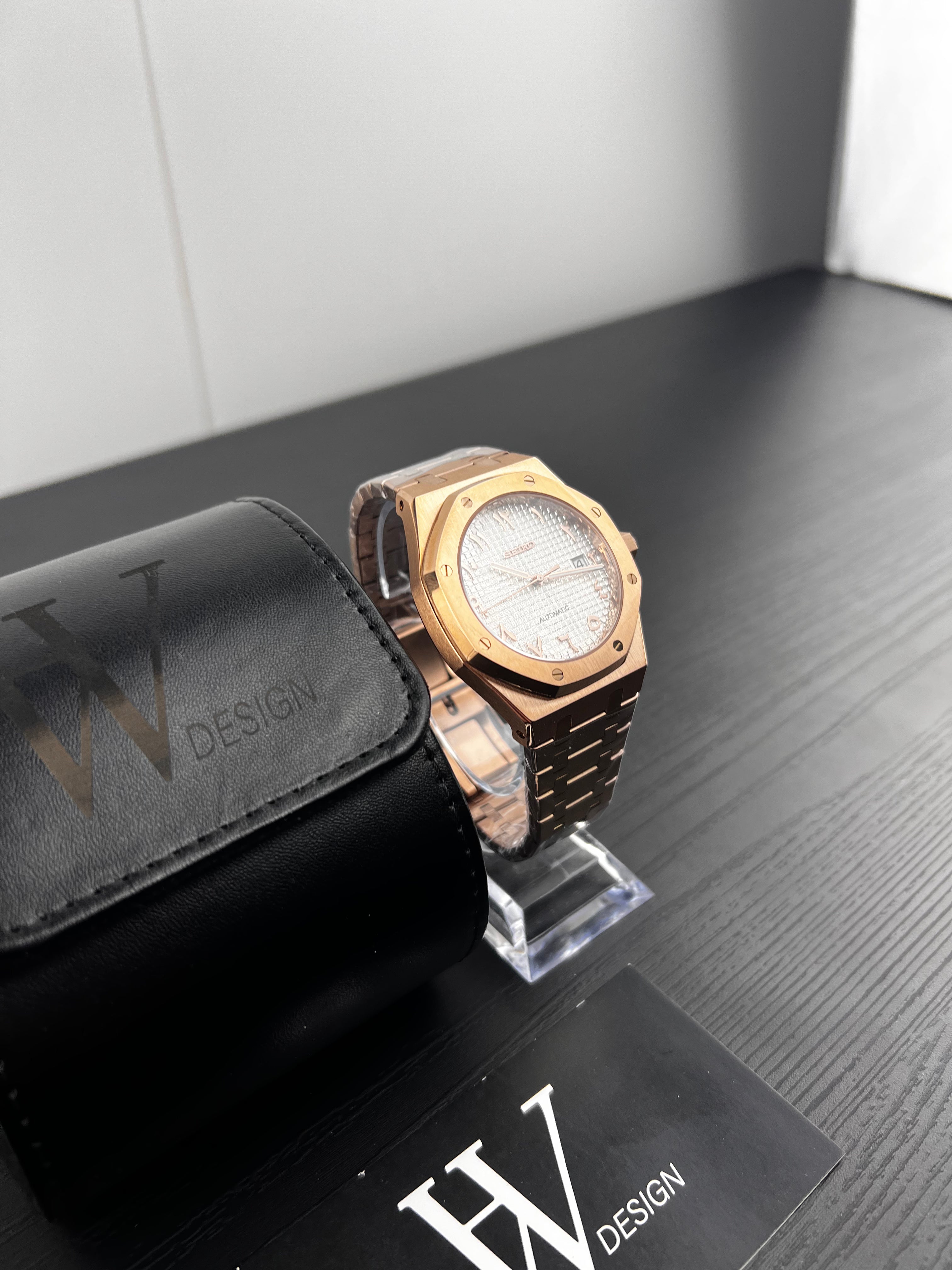 Royal Seikoak Arabic White Rose Gold | HW Design