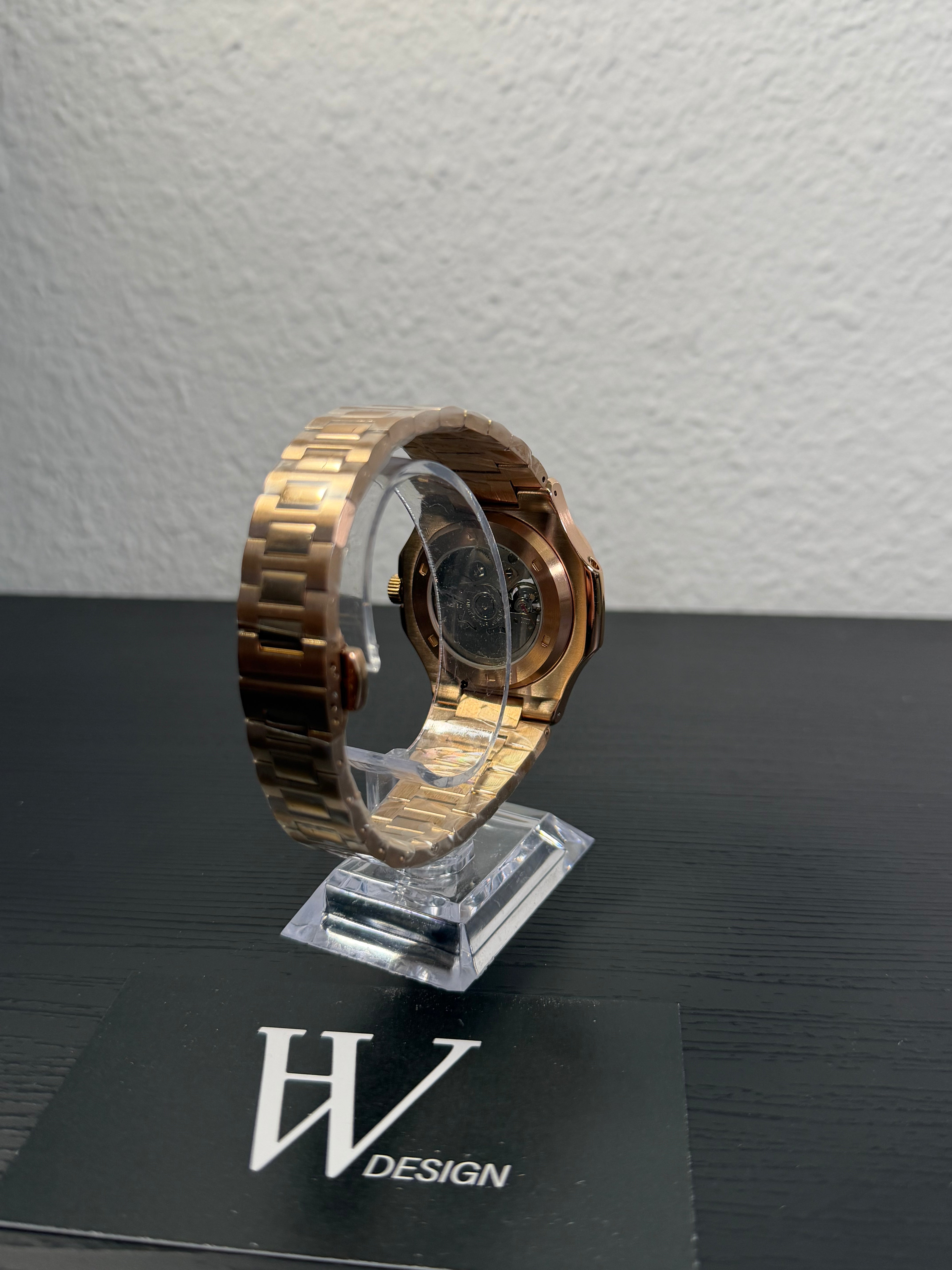 Nautiko Rose Gold Chocolate Open Heart | HW Design