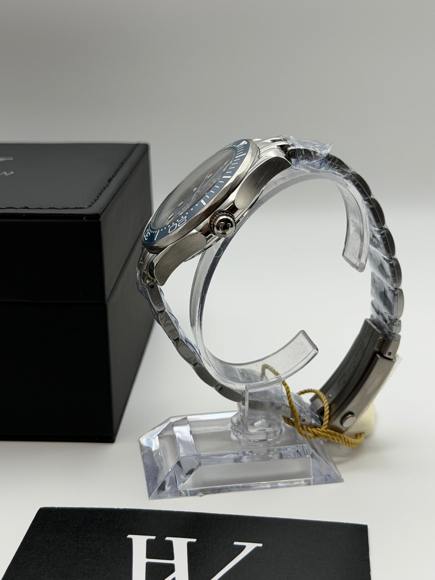 Seikomaster Profesional vintage blue de HW Design, reloj diver de 42 mm con esfera azul, caja de acero 316L y cristal de zafiro