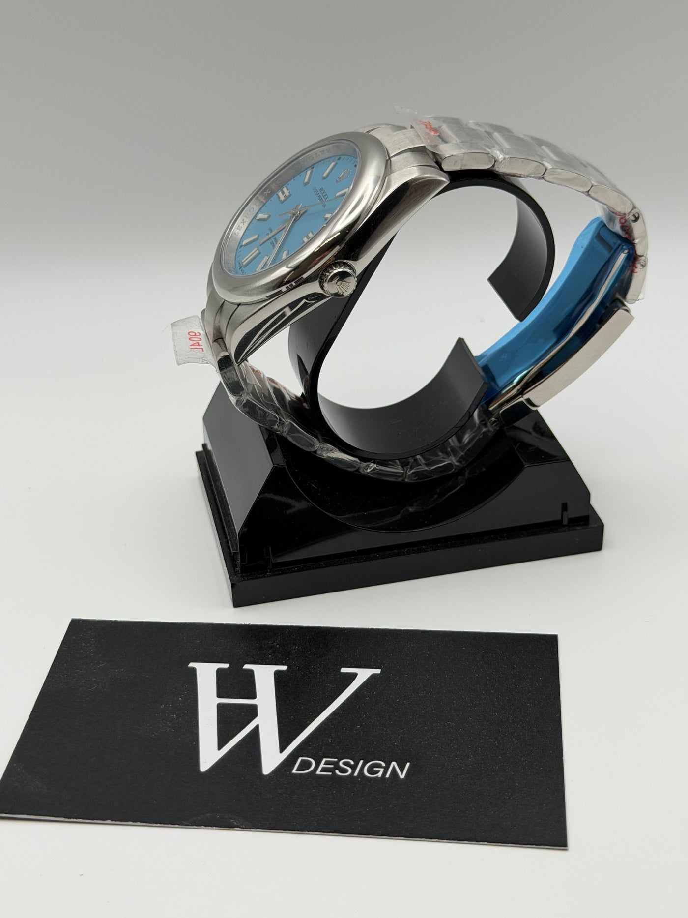 Oystko Tiffany de HW Design, reloj de vestir de 36 o 40 mm con esfera azul Tiffany, caja de acero 316L y cristal de zafiro