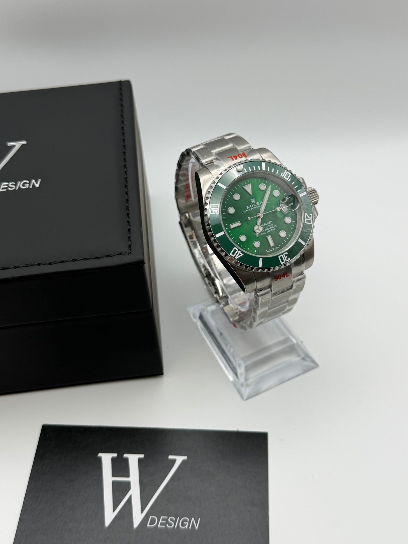 Seikmariner Hulk de HW Design, reloj diver de 40 mm con esfera verde, caja de acero 904L y cristal de zafiro