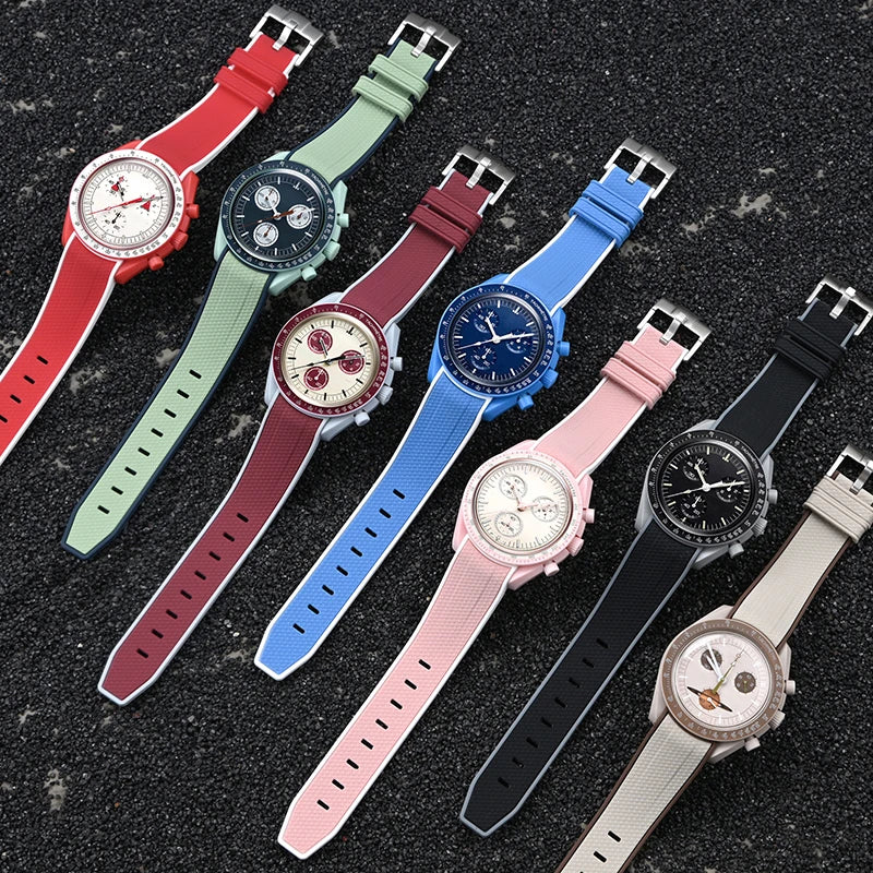 Correa de goma Omega x Swatch moonswatch