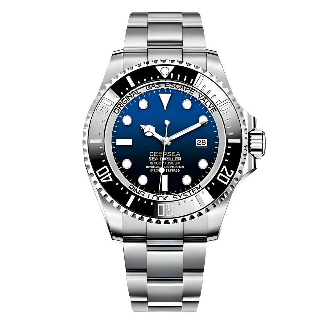 Seikmariner Deepsea James Cameron de HW Design, reloj diver de 43 mm con esfera negra, caja de acero 904L y cristal de zafiro