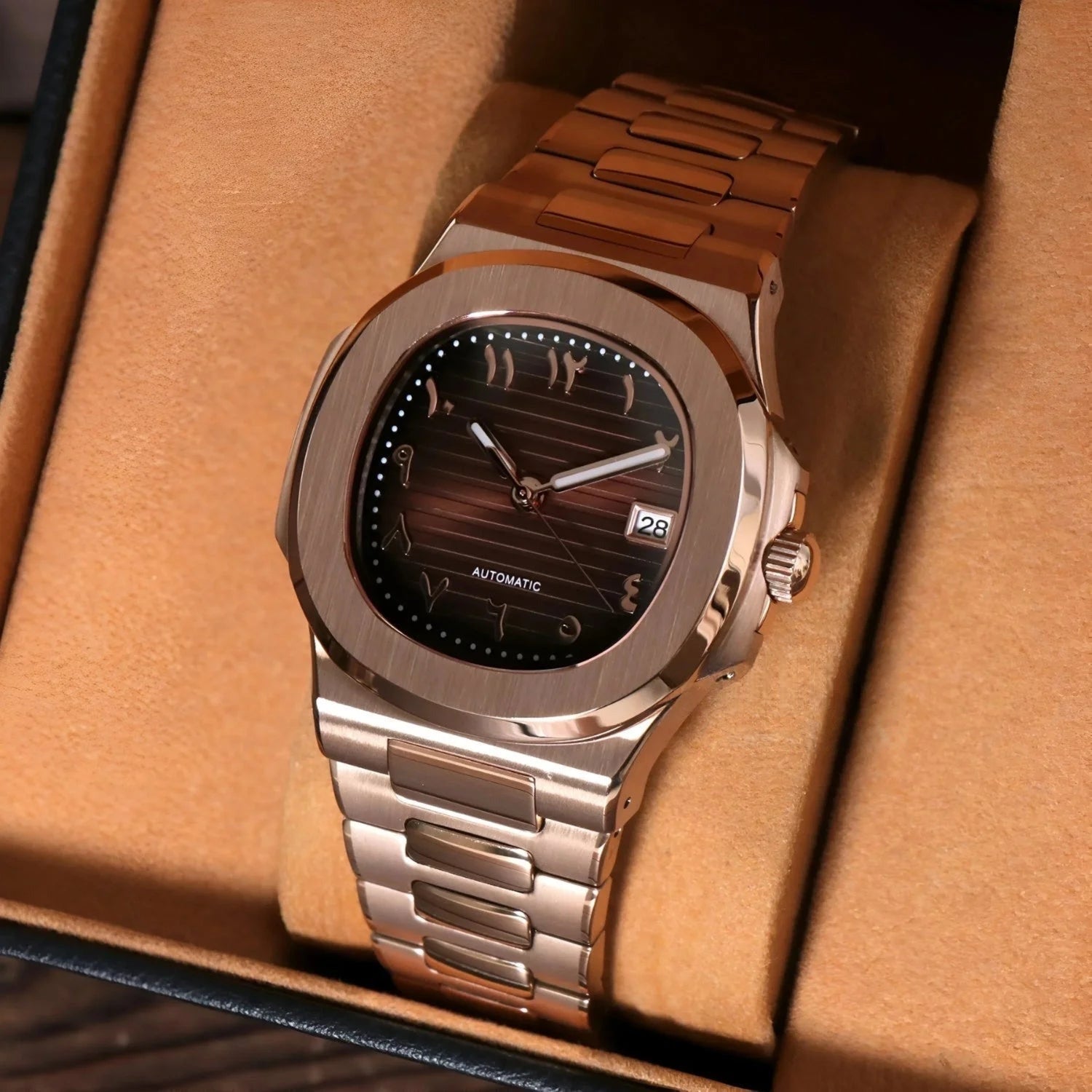 Nautiko Arabic Rose Gold Chocolate | HW Design